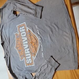 Alaska Highway Survivor, Pink Mountain Long Sleeve Shirt, Medium